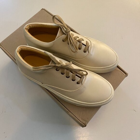 NIB Nisolo Bone Tan Elayna Everyday Sneakers Vibram Soles 7.5 - Picture 3 of 7